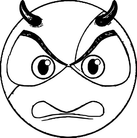 Angry Face Coloring Page At Free Printable Colorings