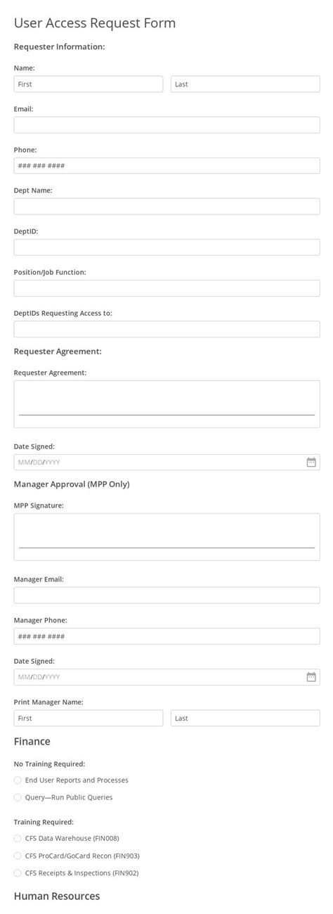 user access request form template  form builder