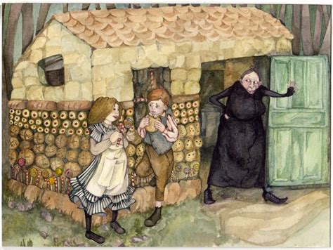 Hansel And Gretel Fairytale Illustration Creepy Kids Illustration