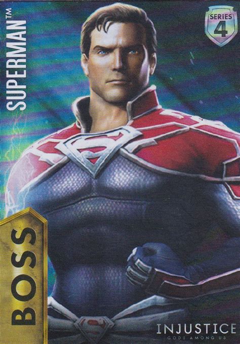 Injustice Gods Among Us Series 4 118 Boss Card Superman Foil Arcade