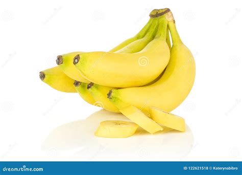 Fresh Yellow Banana Isolated On White Stock Photo Image Of Bunch