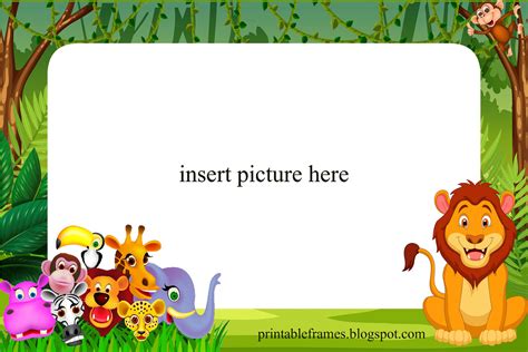 Safari PNG Frame - Printable PNG Frames | Cartoon Character PNG Photo