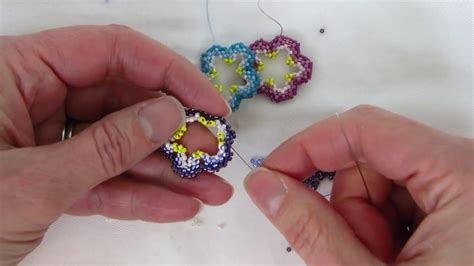 Open Double Sided Flower Bead Weaving Tutorial Youtube