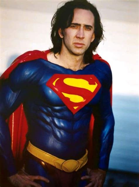 Nicolas Cage By Tim Burton Superman 1990 Nicholas Cage Face