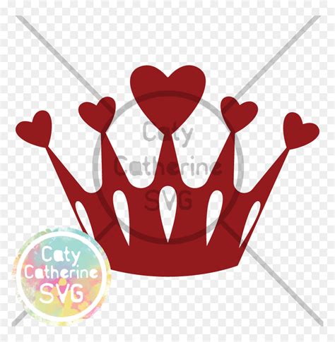 Heart Crown Princess Svg Cut File Queen Of Hearts Crown Svg File Hd