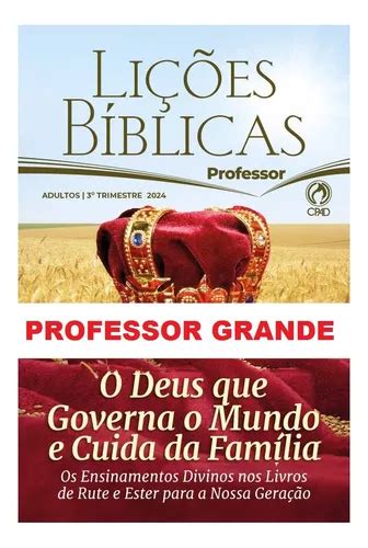 Revista Cpad Adulto Professor Grande O Deus Que Governa MercadoLivre