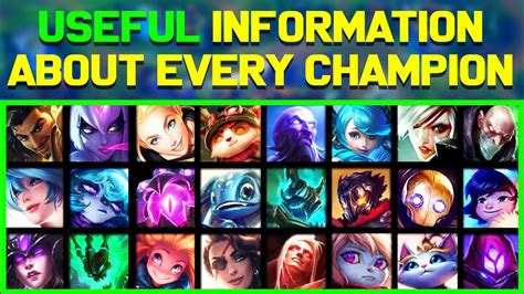 Useful Information About Every League Of Legends Champion 【 2022
