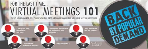 Book Tickets For Virtual Meetings 101 Back By Popular Demand