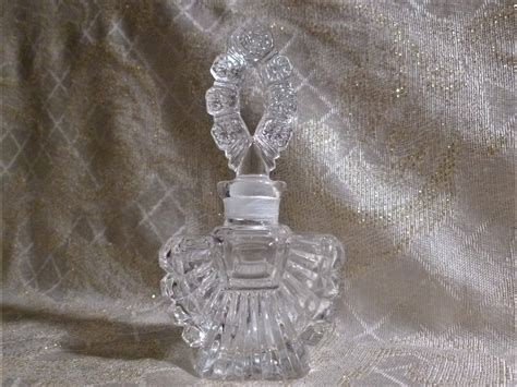 Vintage Glass Perfume Bottle With Stopper Beautiful Exceptional Display