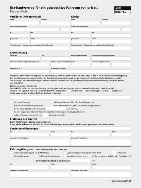 Kfz Kaufvertrag Fill Out And Sign Printable Pdf Template Signnow My