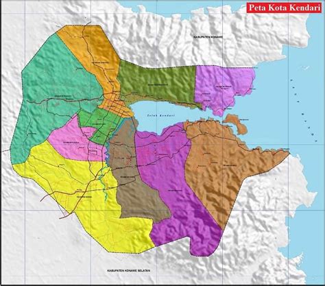 Peta Kota Kendari Sulawesi Tenggara Terbaru Lengkap Dan Keterangannya