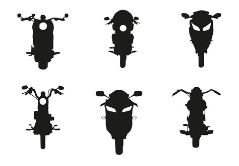 Vector Motorcycle Front Silhouette Download Free Vector Art Stock