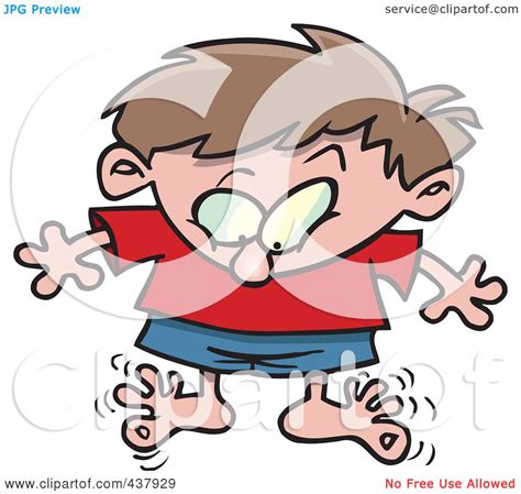 Royalty Free Rf Clip Art Illustration Of A Cartoon Boy Wiggling His