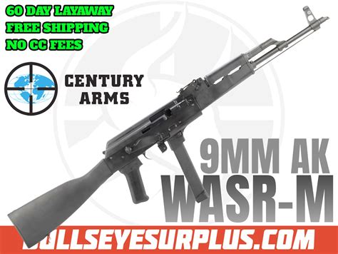 Century Arms Ri4312n Wasr M 9mm Luger 1750 33rnd Black Free Shipping