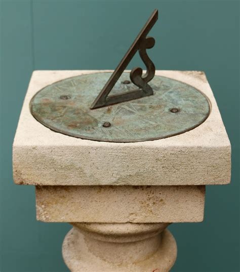 Antique Portland Stone Pedestal With Bronze Sundial For Sale At 1stdibs