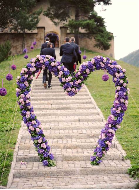 Heart Shaped Floral Arch For The Wedding Ceremony