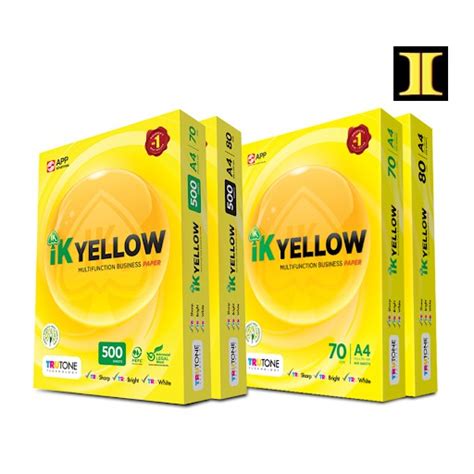 A4 paper, copier paper, 80gsm, 70gsm, 75gsm, double a, mondi rotarim, letter size, legal, paper one, xerox, ik yellow, 210mm x 297mm, chamex hp multipurpose copy paper, golden star copier paper, xeron multipurpose copy paper, mondi rotritrim copy paper, ik plus a4 paper, ik yellow a4 paper. IK YELLOW A4 PAPER 70 GSM (450 SHEETS) / 80 GSM (450 ...