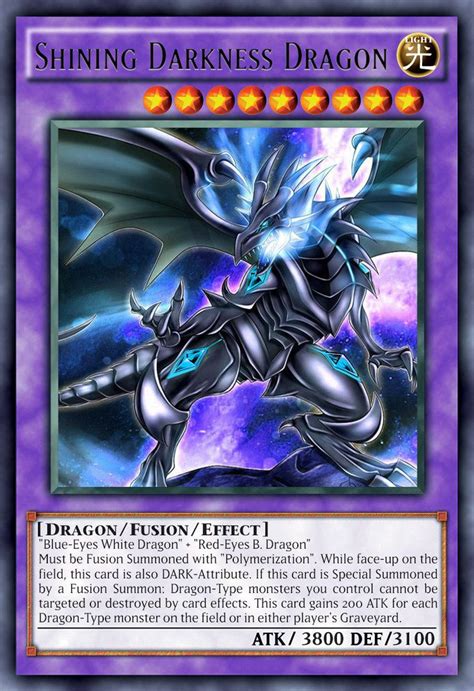 Shining Darkness Dragon Yugioh Dragon Cards Yugioh Dragons Custom