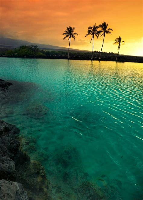 A1 Pictures Sunset At Kiholo Bay On The Kohala Coast Of The Big Island