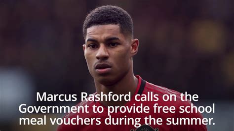 Marcus Rashford Pleads For Government Rethink On Free School Meal
