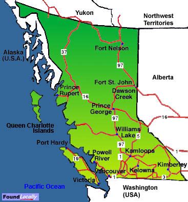 Bc road map drive atlas. Tallest Building: Map of British Columbia Pictures