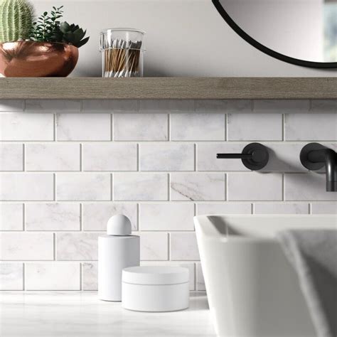 Madeline Honed 2 X 4 Marble Subway Tile And Reviews Allmodern
