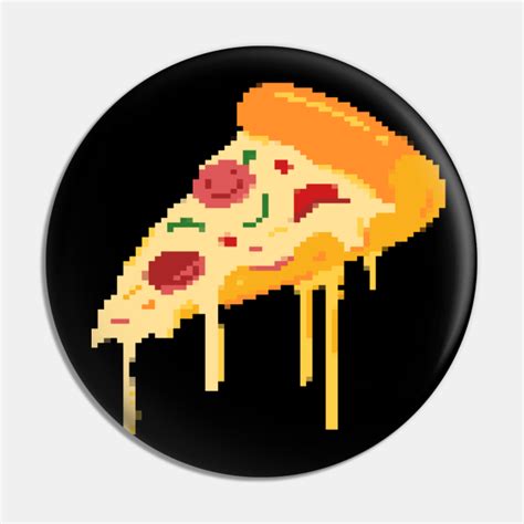 retro pixelated pizza slice 80s style 8bit pixel pizza pizza lover t pin teepublic