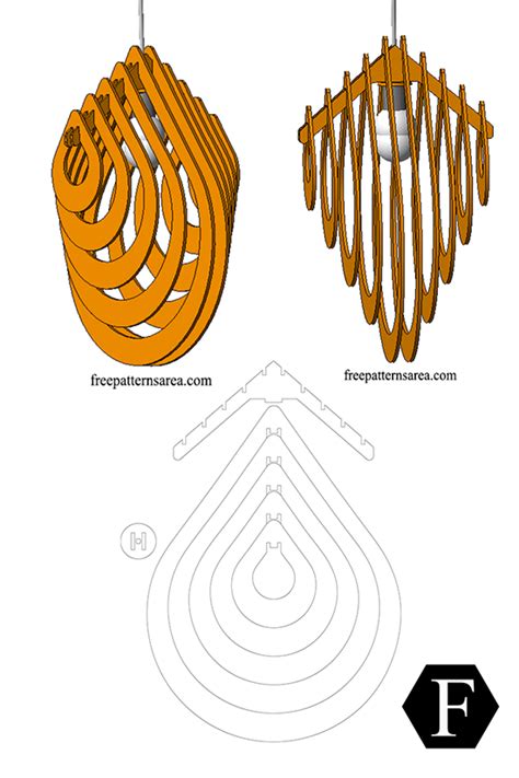 Drop Chandelier Light Free Dxf File For Laser Cutting