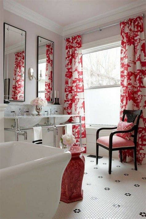 Pictures of bathroom window curtains framaroot apk co. 10 Red Bathroom Ideas and Designs