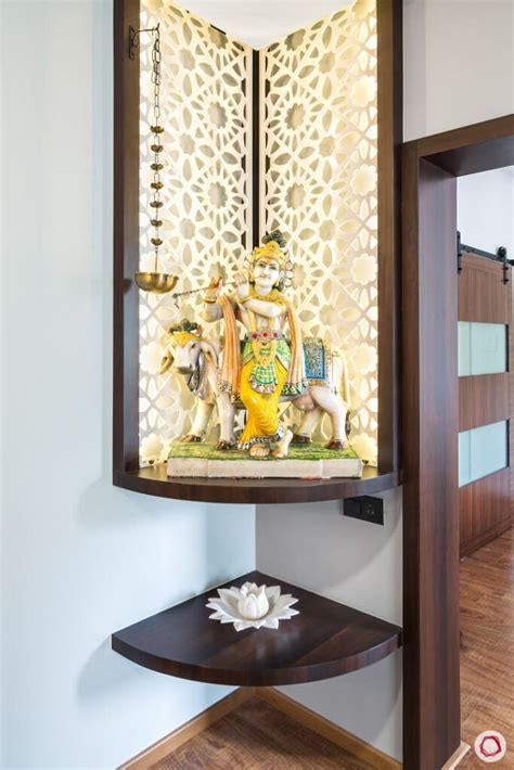 Create A Compact Mandir In Your Flat Temple Design For Home Pooja