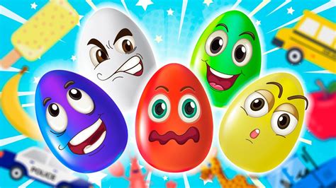 5 Color Surprise Eggs Kids Songs More Kids Songs And Nursery Rhymes