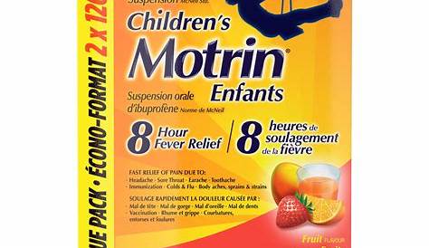 Motrin Children's Liquid Pain Relief, Ibuprofen Oral Suspension, Fruit