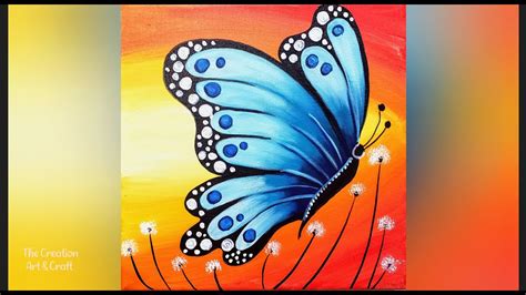 Butterfly 🦋 Canvas Painting Easy For Beginners Step By Step Painting