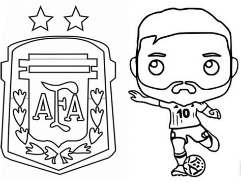 Dibujo Para Colorear Copa Mundial De Fútbol 2022 Argentina Messi 68