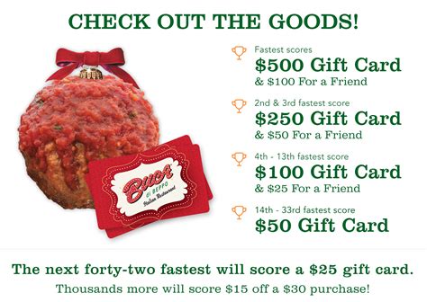 Maybe you would like to learn more about one of these? Buca di Beppo Gift Card Giveaway Quikly Campaign (75 ...