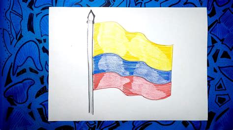 Aprende A Dibujar La Bandera Oficial De Colombia Con Colores Youtube