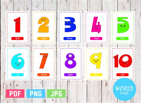 Learning Number Flashcards Numbers 1 20 Homeschool Etsy