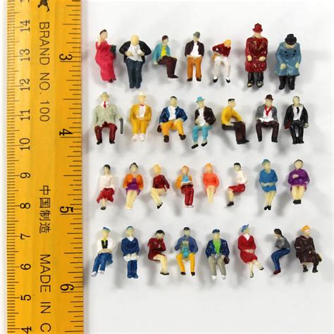 40 100pcs Ho Scale 187 Seated Standing People Sit Figures Scenery