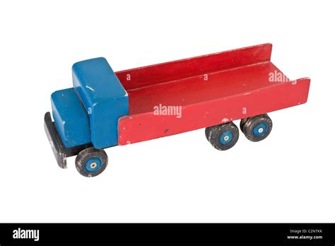 Vintage Wooden Toy Truck Homemade 34 View Stock Photo Alamy
