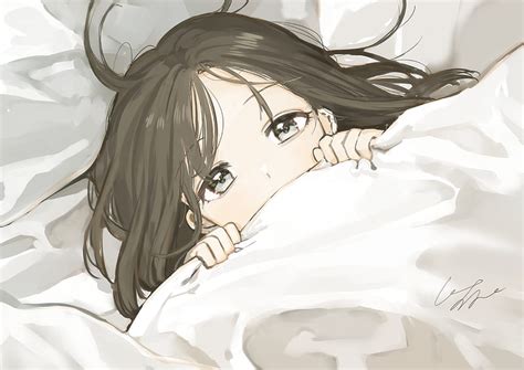 1920x1080px 1080p Free Download Anime Girl Sleepy Blanket Brown