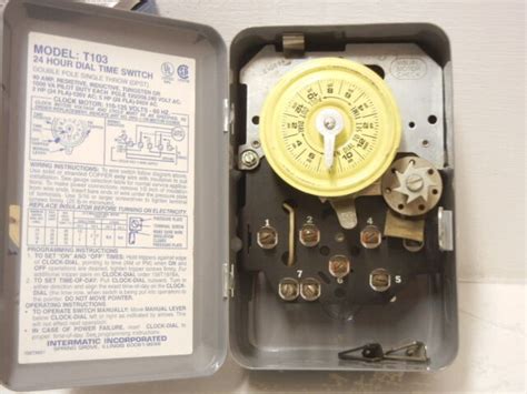 Intermatic T103 New Mechanical Time Switch Dpst 120v T103 Ebay