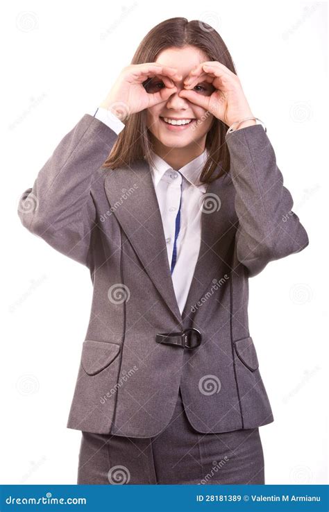 Searching Stock Image Image Of Young Search Binocular 28181389