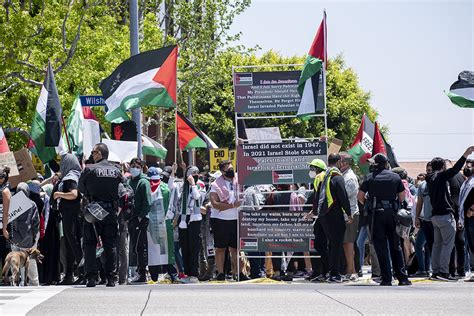 Hundreds Of Demonstrators Gather At Israeli Consulate To Protest