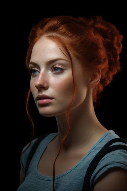 Premium Ai Image A Woman With Red Hair
