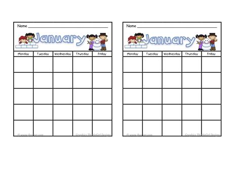 Blank Calendar Chart For Classrooms Template Calendar Printable Get