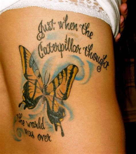 Caterpillar to butterfly process tattoo. Pin by Elizabeth Nydam on tattoo | Butterfly quote tattoo ...