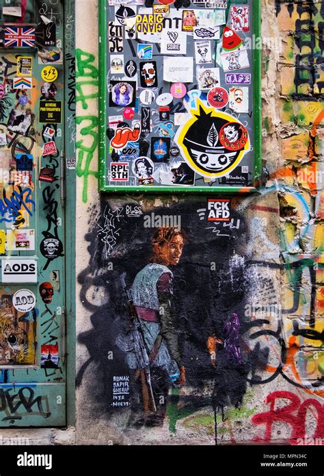 Berlin, Haus Schwarzenberg Street Art.. Runak Gherib Bapir, ein 14