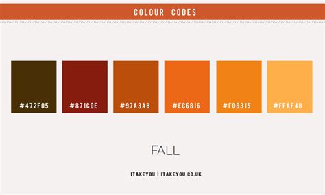 Warm Autumn Colour Scheme Inspired By Colurful Autumn Leaves