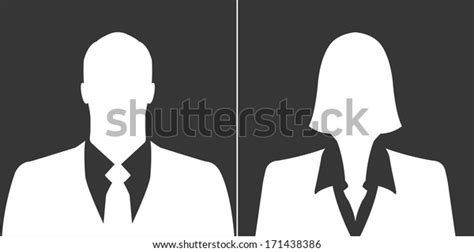 Businessman Businesswoman Icons Avatar Profile Pictures Stock Vector
