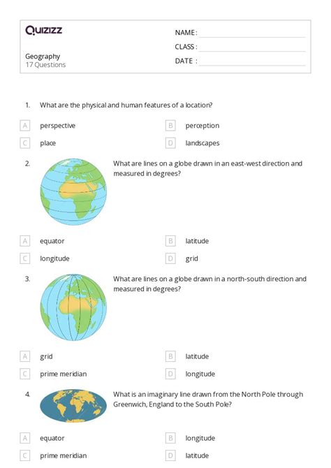 50 Geography Worksheets For 7th Year On Quizizz Free And Printable